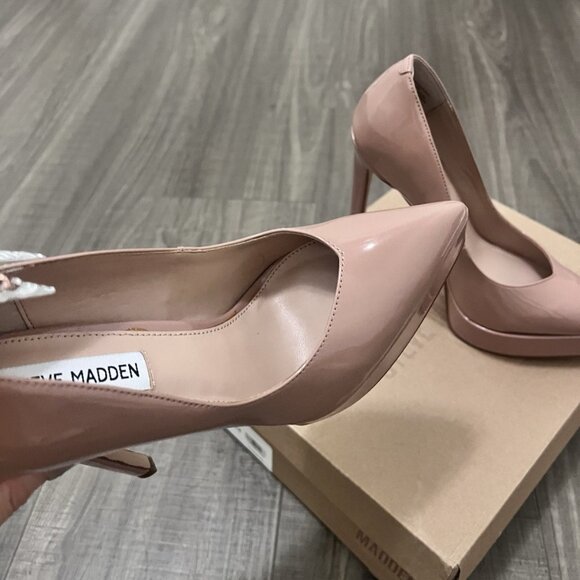 Steve Madden Blush Heels Stilettos Classy Elegant Night Out Shoes - Picture 4 of 8